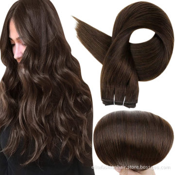 Sillky straight 100g 12-30 inch 1pc Human Weft Remy Hair Extensions Double Wefts Human Hair Bundles Sew in Weft Hair Extensions